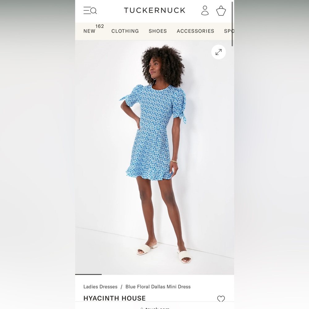 NWT Tuckernuck Hyacinth House Blue Floral Mini Dress. Size XL
